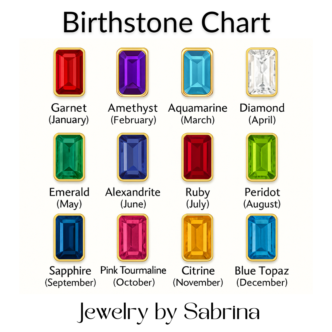 Paperclip Cross & Birthstone Bracelet