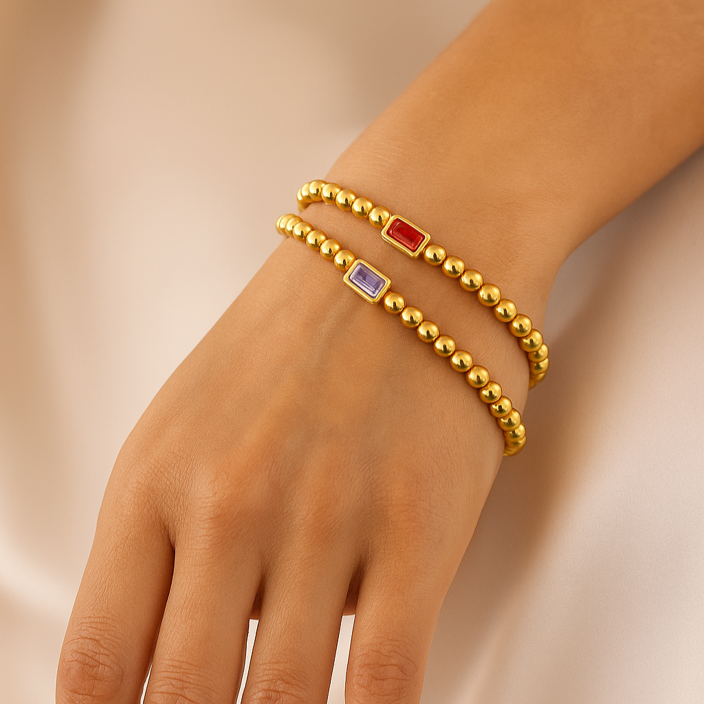 Beaded Birthstone Bracelet