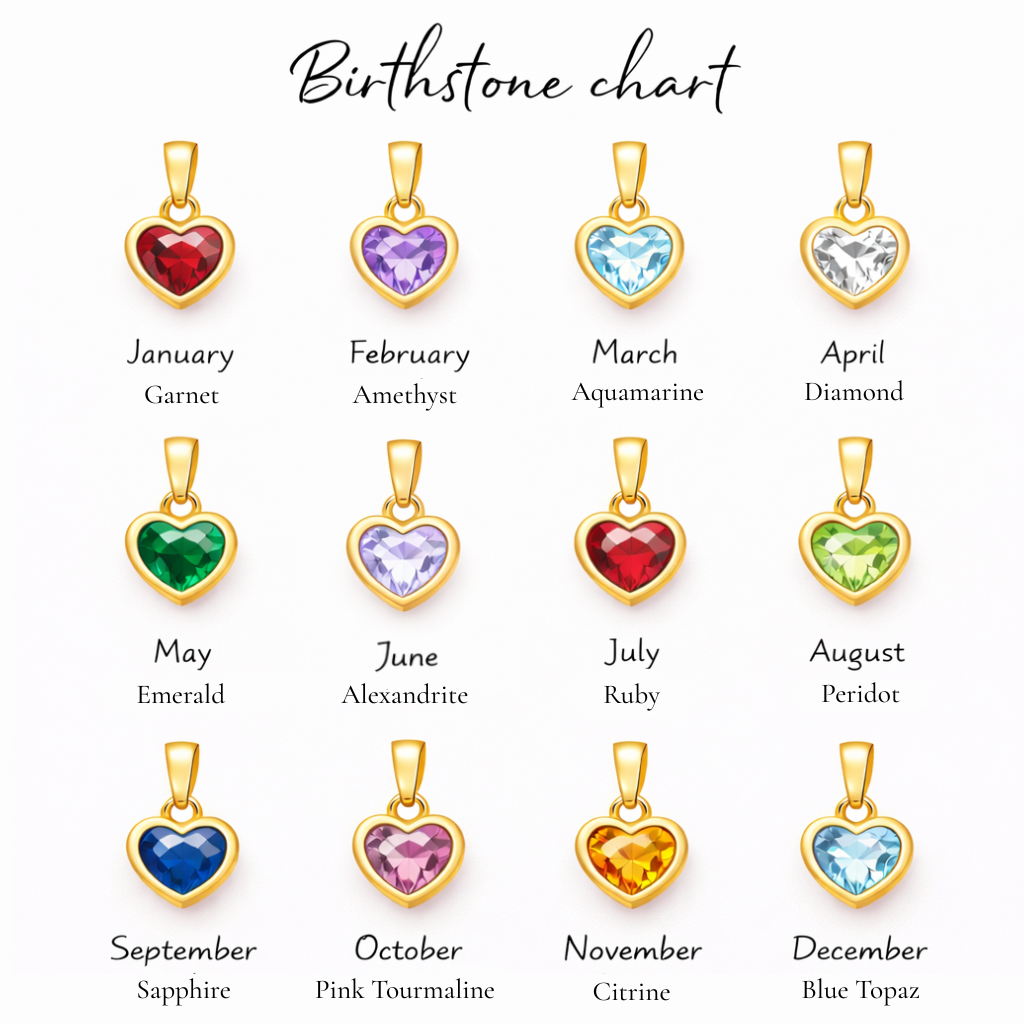 Carabiner Necklace with Birthstone & Initial