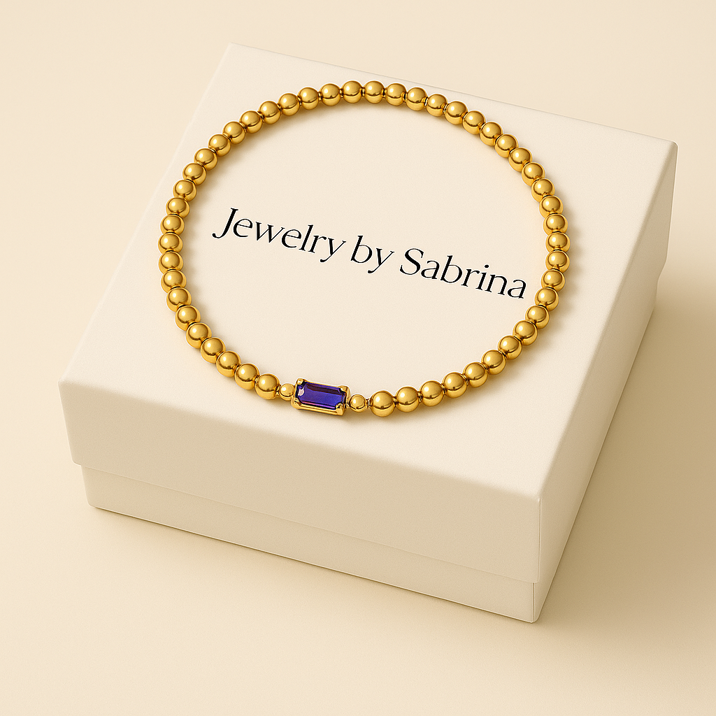 Beaded Birthstone Bracelet