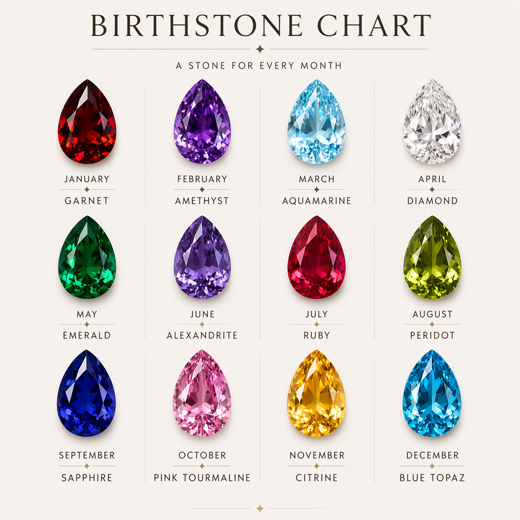 Signature Birthstone and Name Duo Necklace