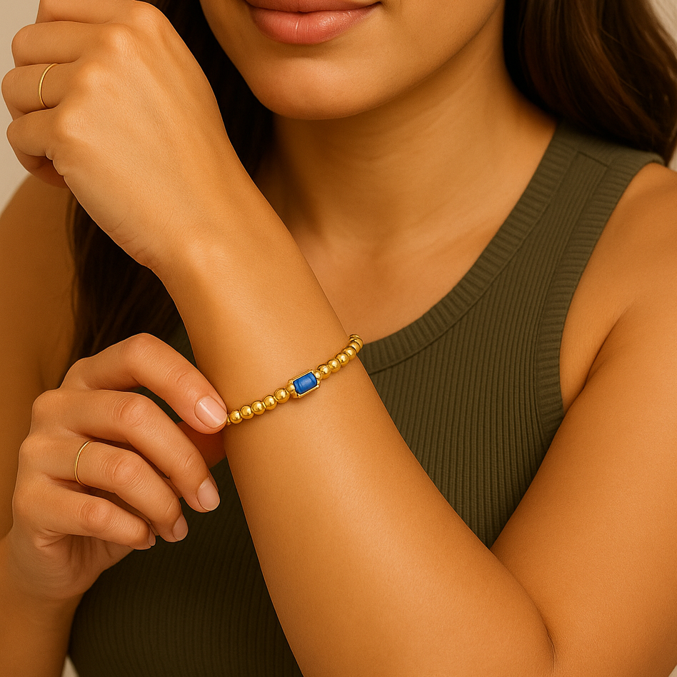 Beaded Birthstone Bracelet