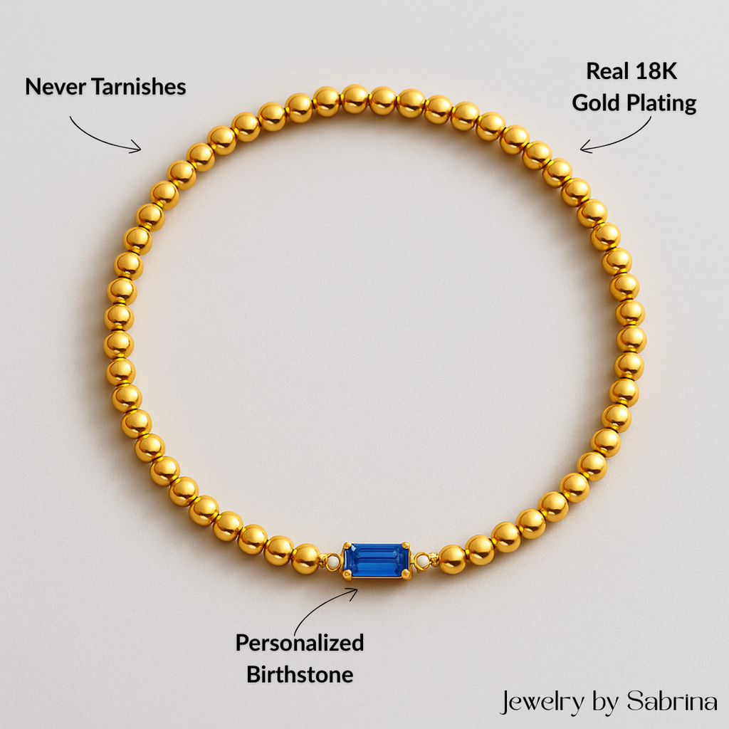 Beaded Birthstone Bracelet